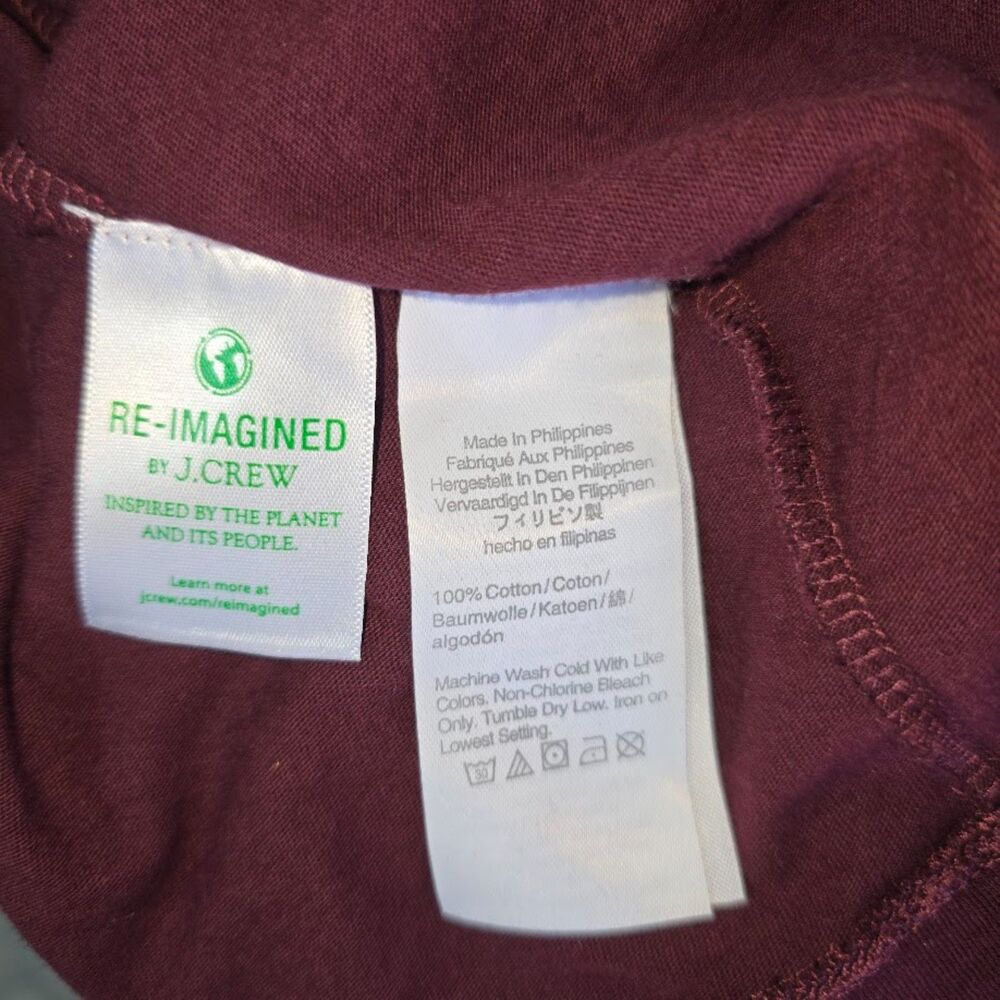 J. Crew Lyocell Long Side Slit Turtleneck Top Red Size Small NWOT - Picture 4 of 5